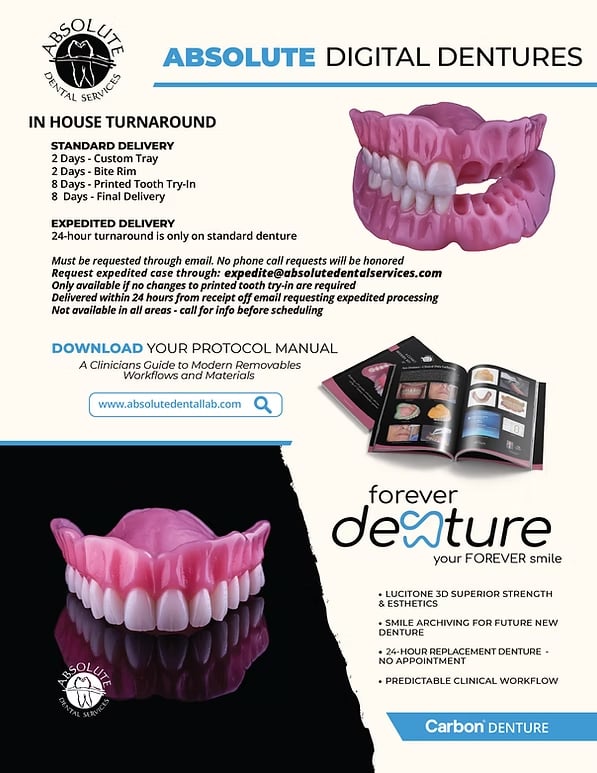 absolute digital dentures inhouse turnaround time